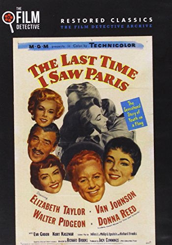 DVD cover for "Last Time I Saw Paris" featuring film cast portraits.