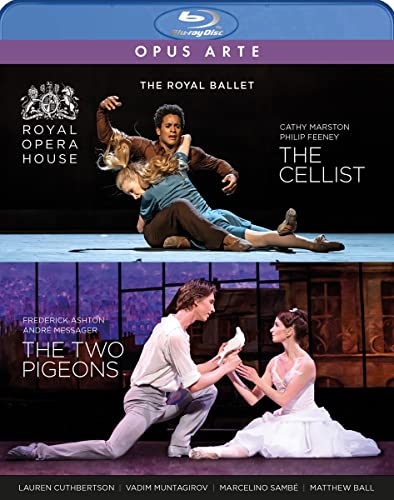 Blu-ray cover featuring ballet dancers from “The Cellist” and “The Two Pigeons”.