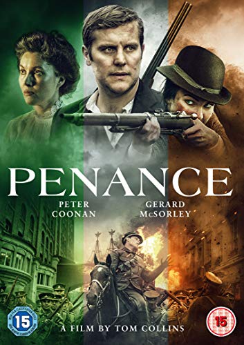DVD cover art for the film Penance featuring actors and scenes of historical conflict.