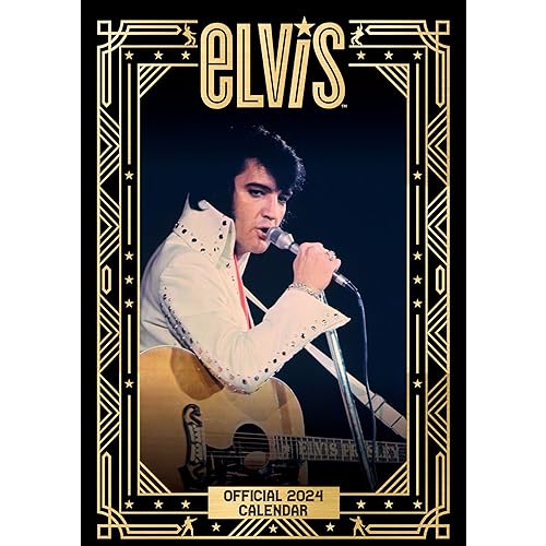 Elvis Presley 2024 Calendar, Month To View A3 Wall Calendar, Official Product