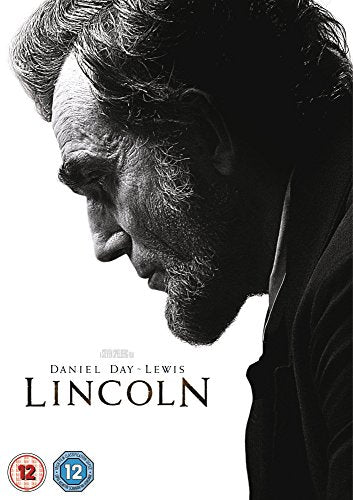 DVD cover featuring a black-and-white profile of Daniel Day-Lewis as Abraham Lincoln.
