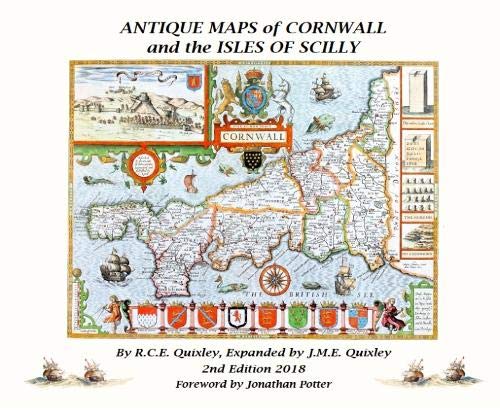 "Book cover featuring an illustrated, vintage-style map of Cornwall and the Isles of Scilly."