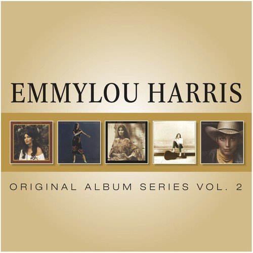 Emmylou Harris CD cover with five small album covers on a beige background.
