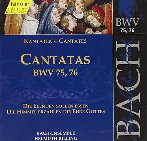 CD cover for Bach cantatas BWV 75 & 76, featuring religious art.