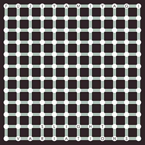 CD cover for Fujiya & Miyagi’s “Slight Variations” with a dot matrix design.