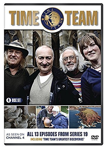 "Time Team Series 19 DVD cover featuring two men and historical excavation images."