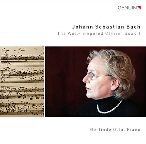 CD cover featuring pianist Gerlinde Otto and sheet music of Bach’s work.