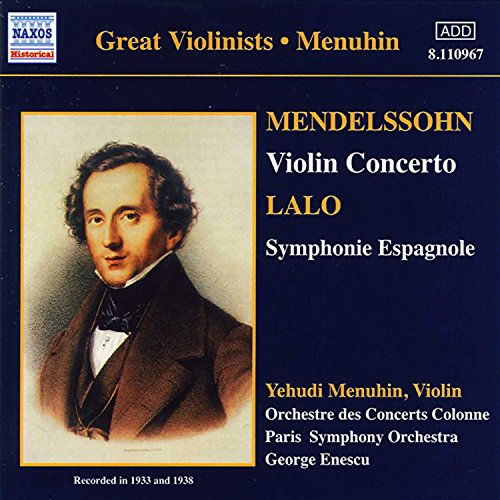 CD cover featuring portrait of Felix Mendelssohn and Yehudi Menuhin.