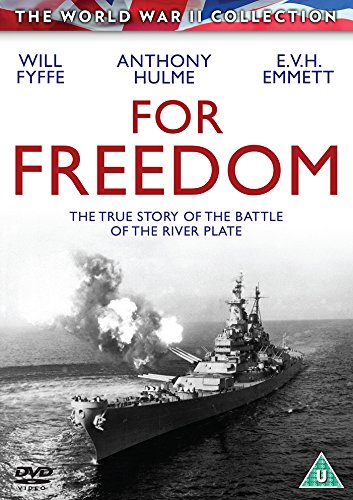 DVD cover for "For Freedom" featuring a battleship with smoke and the title in red.