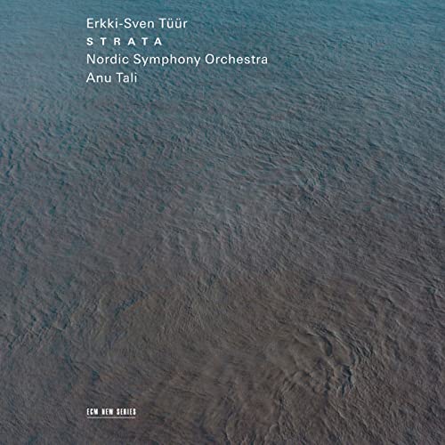 CD cover for "Strata" by Erkki-Sven Tüür, featuring abstract water textures.