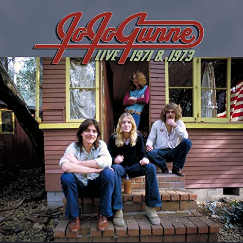 Jo Jo Gunne album cover featuring four people on porch steps.