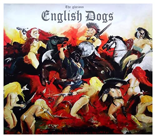 CD cover: warriors on horseback amidst a chaotic, red-toned battle scene.