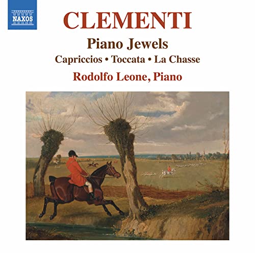 CD cover: landscape painting of a horseback rider and trees.