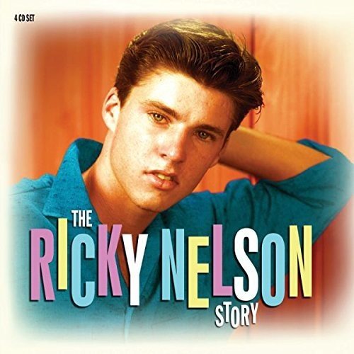 CD cover featuring Ricky Nelson with multicolored text "The Ricky Nelson Story" overlay.