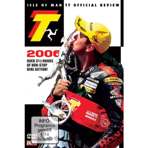DVD cover for "Tt 2006: Review" featuring a motorcycle racer celebrating.