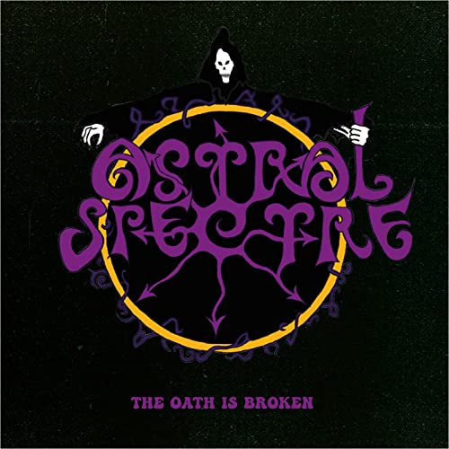 CD cover: purple and gold lettering, hooded figure, dark background.