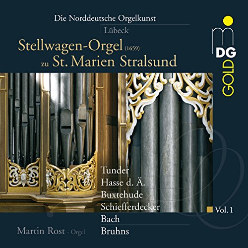 CD cover featuring a gold-accented organ pipe detail and text in German.