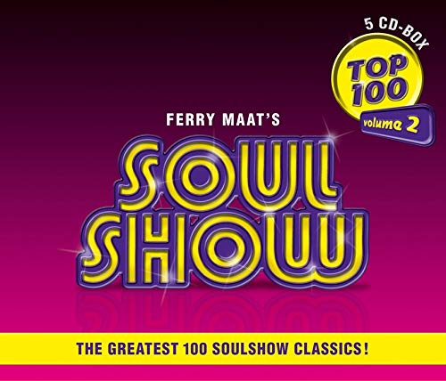 Album cover for Ferry Maat's Soul Show Top 100 Volume 2 on purple background.