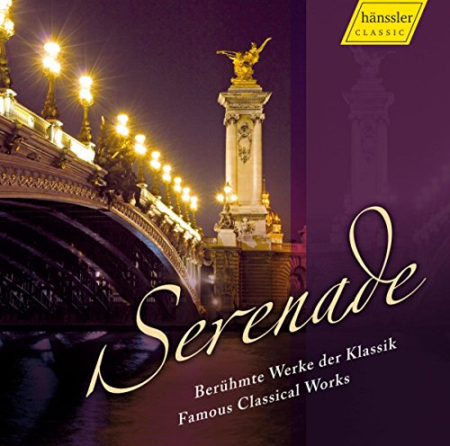 CD cover: nighttime bridge scene with statue, text “Serenade” overlayed.