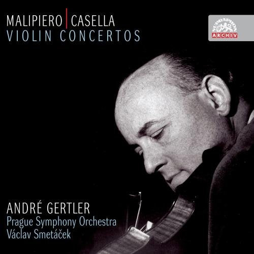 "CD cover with a man playing violin, black background, white text."