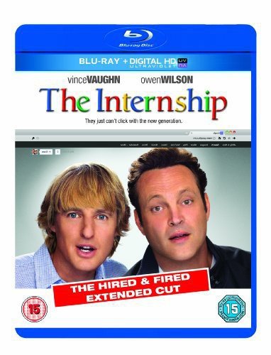 Blu-ray cover for The Internship featuring Vince Vaughn and Owen Wilson.
