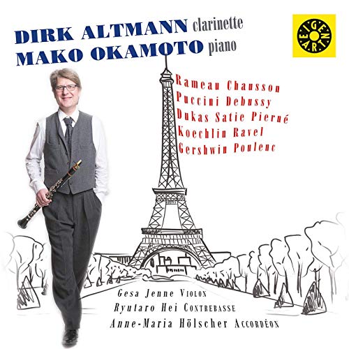 CD cover featuring clarinetist Dirk Altmann and the Eiffel Tower.