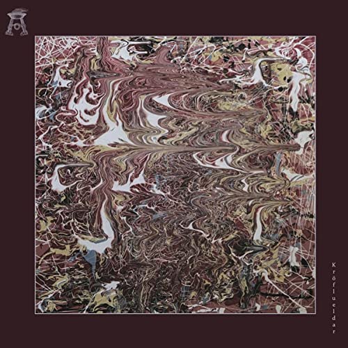CD album cover with swirling, marbled abstract painting in browns and whites.