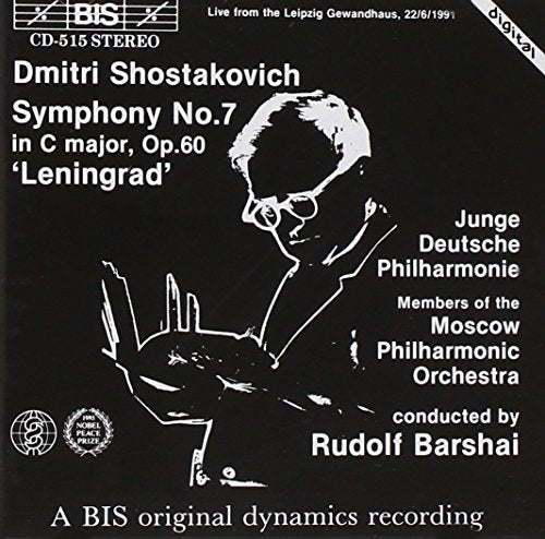 CD cover for Shostakovich’s Symphony No. 7, featuring a portrait of Rudolf Barshai.