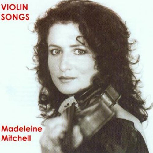 "CD cover featuring a black-and-white portrait of a woman holding a violin."