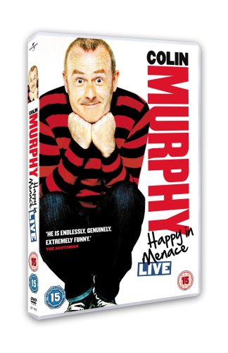 "Colin Murphy DVD case with comedian Colin Murphy on the cover wearing a red and black striped shirt."