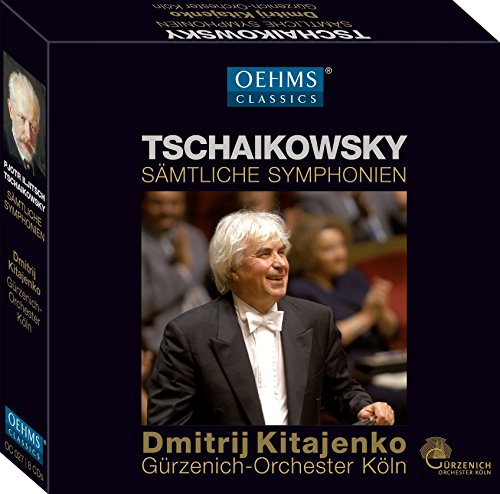 CD cover with conductor Dmitrij Kitajenko in a tuxedo on a black background.