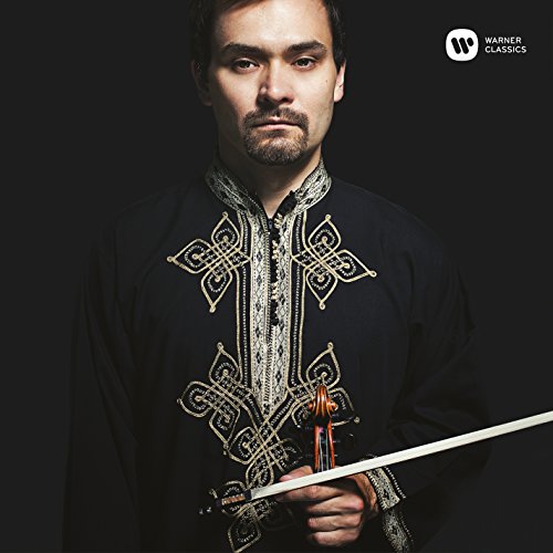 Man with violin in ornate black clothing, album cover for "Sequenza.