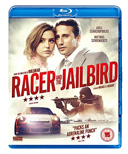 Racer And The Jailbird" Blu-ray cover featuring two actors and a car.