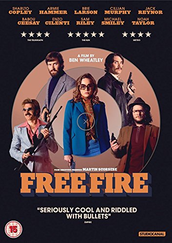 DVD cover for "Free Fire" featuring a group of people with guns.
