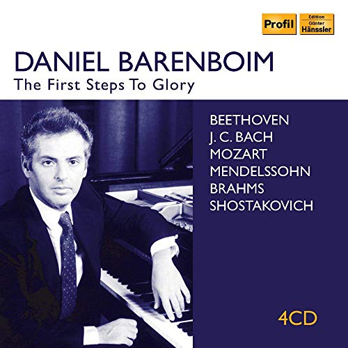 "CD cover featuring Daniel Barenboim playing piano, with composer names and '4CD' label."