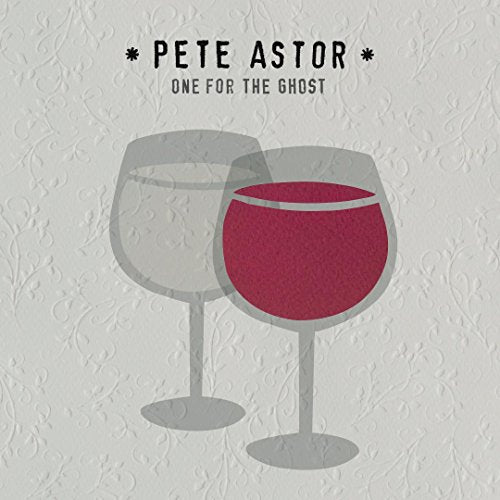 Album cover with two wine glasses, one filled with red wine, on a textured white background.