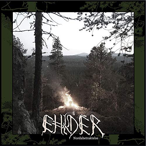 Vinyl album cover: forest landscape with a campfire and band name “Ehlder”.