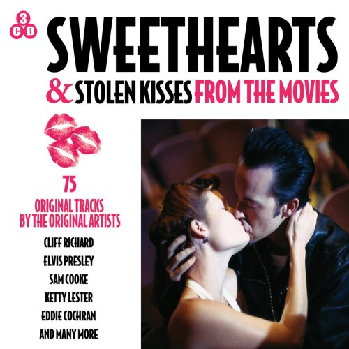 CD cover for “Sweethearts & Stolen Kisses” featuring a kissing couple.