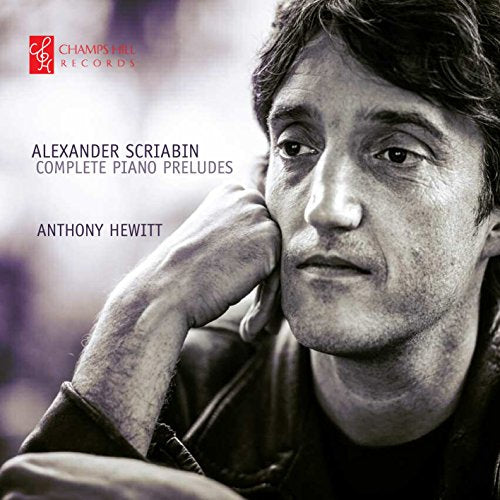 Black and white photo of a man on a CD cover with text overlay.