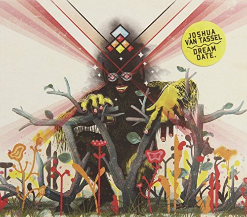 "CD album cover with abstract, surreal illustration of a creature and twisted trees."