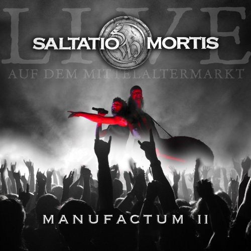 "CD cover with silhouette of a person dancing above a crowd, red glow effect."