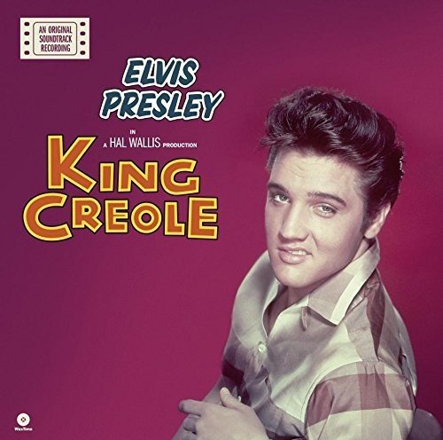 Elvis Presley album cover for "King Creole" with a portrait of Elvis.