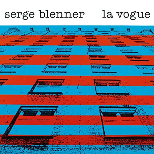 "Vinyl record cover featuring a blue and red building facade with 'Serge Blenner La Vogue' text."