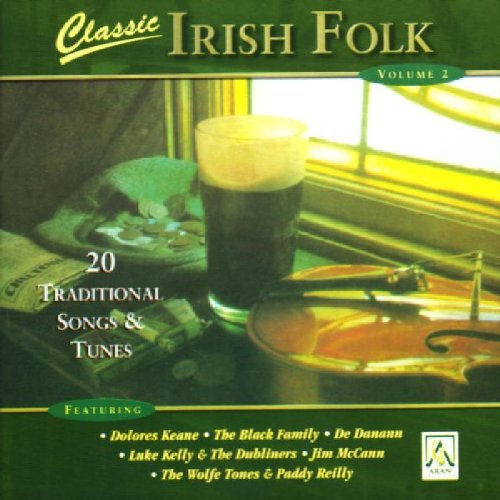 CD cover for “Classic Irish Folk Volume 2” with beer and violin.