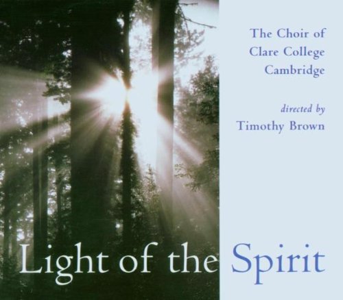 CD cover with forest scene, sunbeams, and text "Light of the Spirit".
