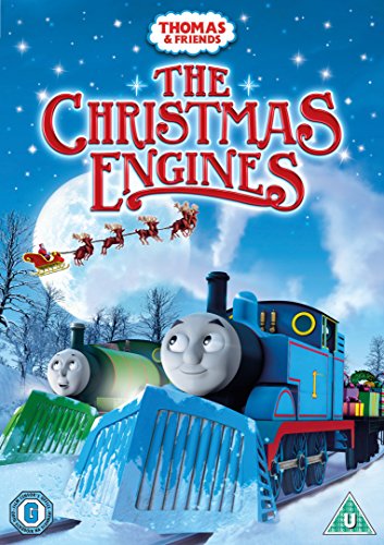 "Thomas the Tank Engine DVD cover featuring a blue train in a snowy scene."