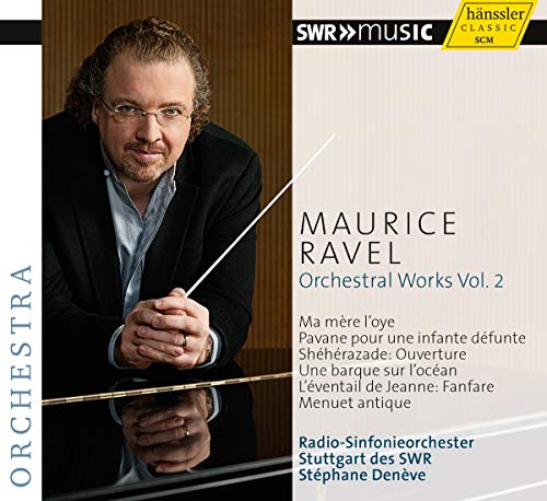 CD cover featuring conductor Stéphane Denève and composer Maurice Ravel’s name.