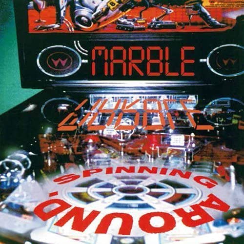 CD cover for “Marble - Spinning Around” featuring a pinball machine.
