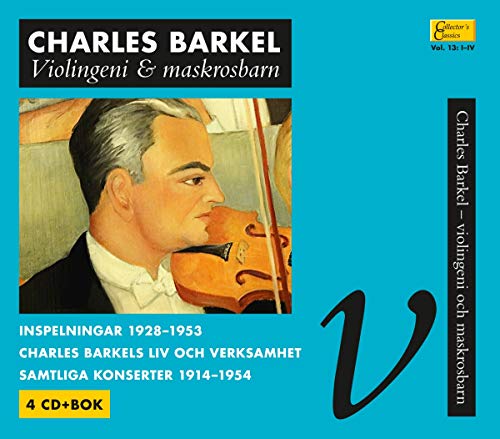 CD cover for Charles Barkel’s “Violingeni & Maskrosbarn” with a violinist portrait.