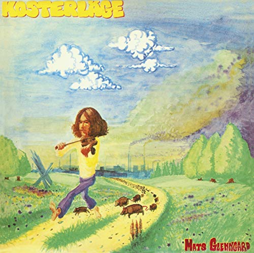 Album cover: man playing violin with animals in a painted landscape.
